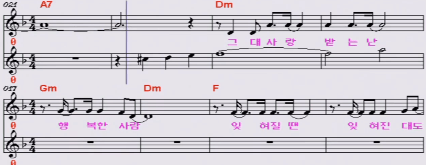 이문세(이정희) 나는 행복한 사람 악보