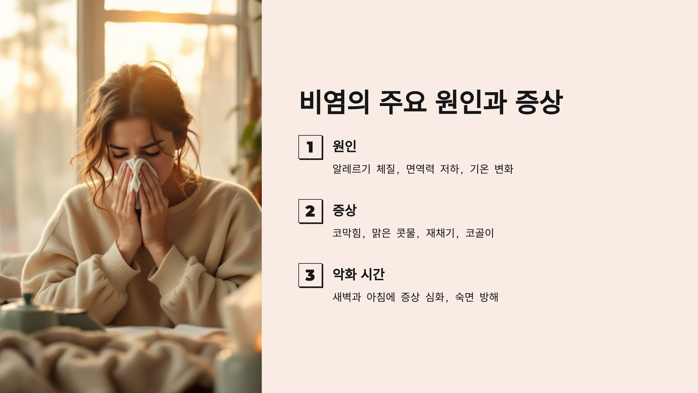 비염의 주요 원인과 증상