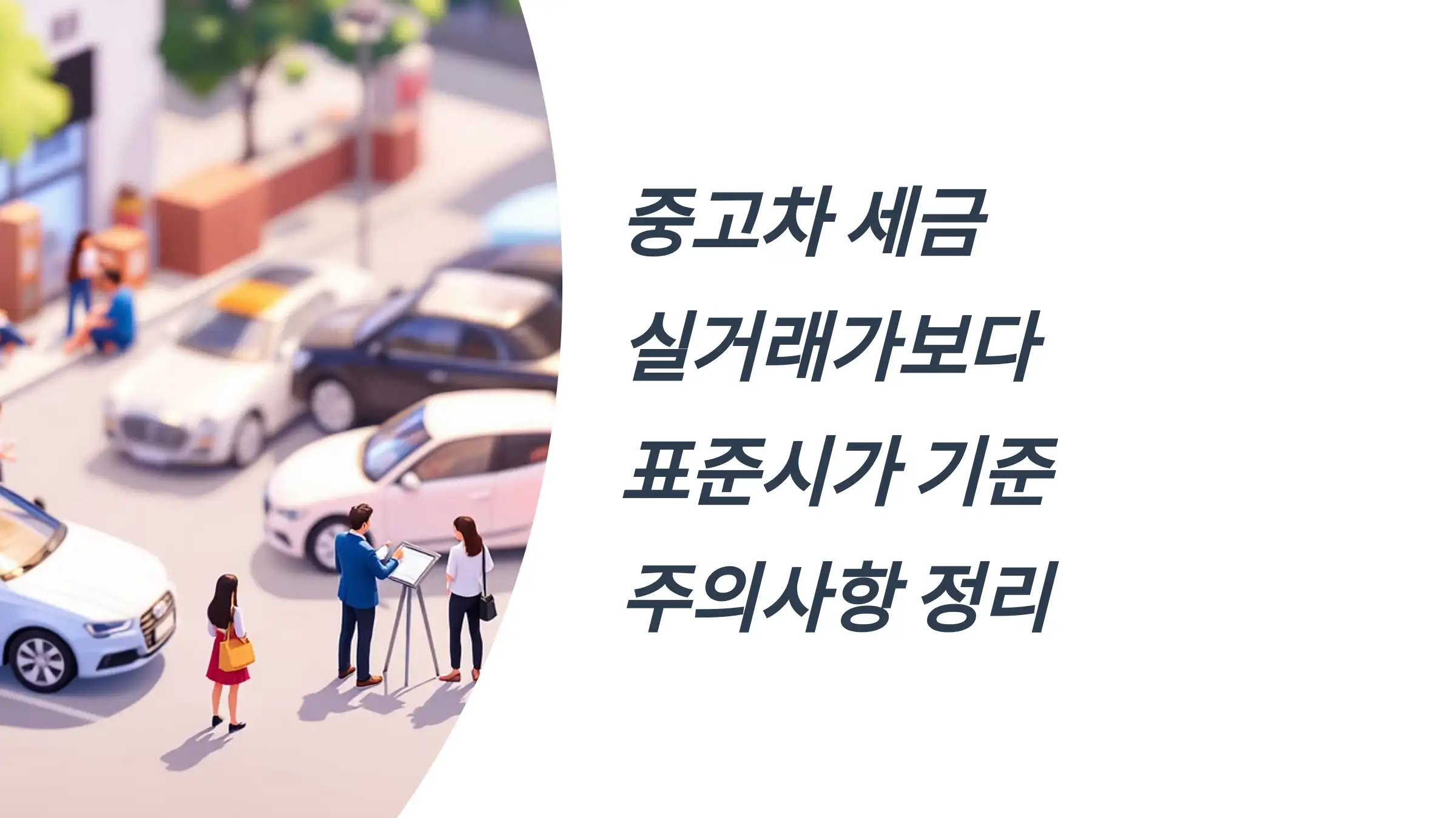 중고차 세금, 실거래가보다 표준시가 기준, 주의사항 정리