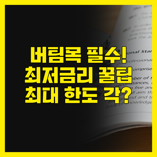 무주택자라면 꼭 버팀목 전세 대출 최..