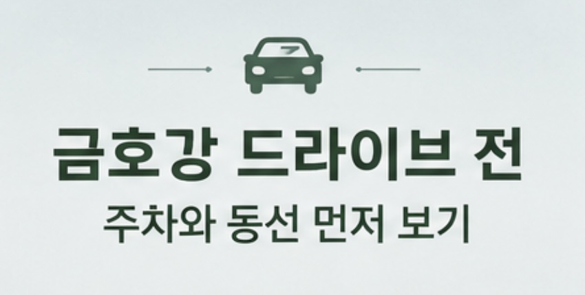 금호강드라이브전 주차와동선