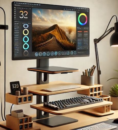 작은 책상 많은 수납으로 정리하기