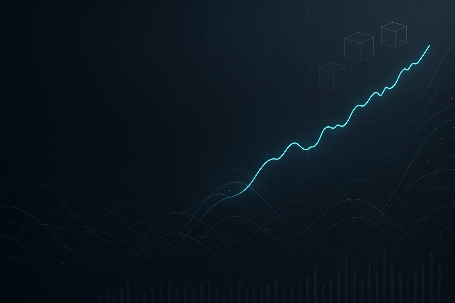 ETF 차트와 투자 그래프가 어우러진 현대적인 금융 이미지