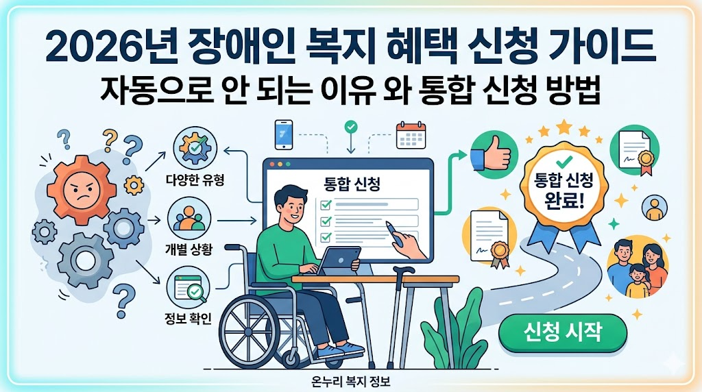 2026년 장애인 복지 혜택 신청 가이드: 자동으로 안 되는 이유와 통합 신청 방법
