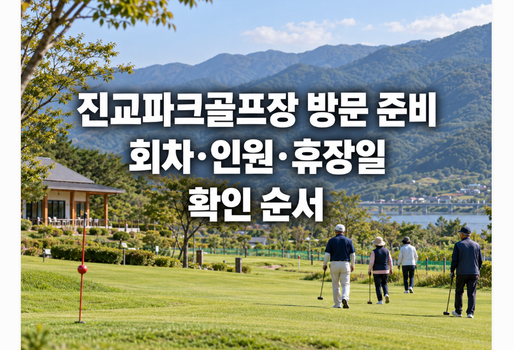 진교파크골프장 방문 준비, 회차&middot;인원&middot;휴장일 확인 순서