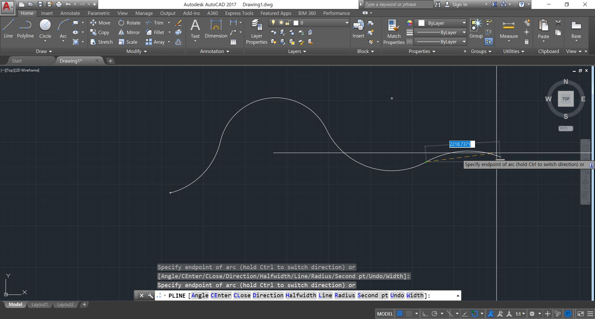 캐드 폴리라인 그리기