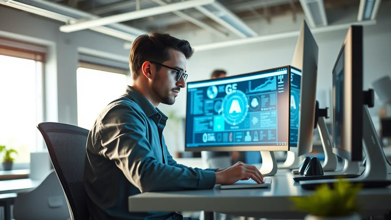 <img src="ai_productivity_tools.webp" alt="AI 도구를 통해 현대 업무에서 개인 생산성을 획기적으로 향상시키는 장면을 사실적으로 표현한 이미지">