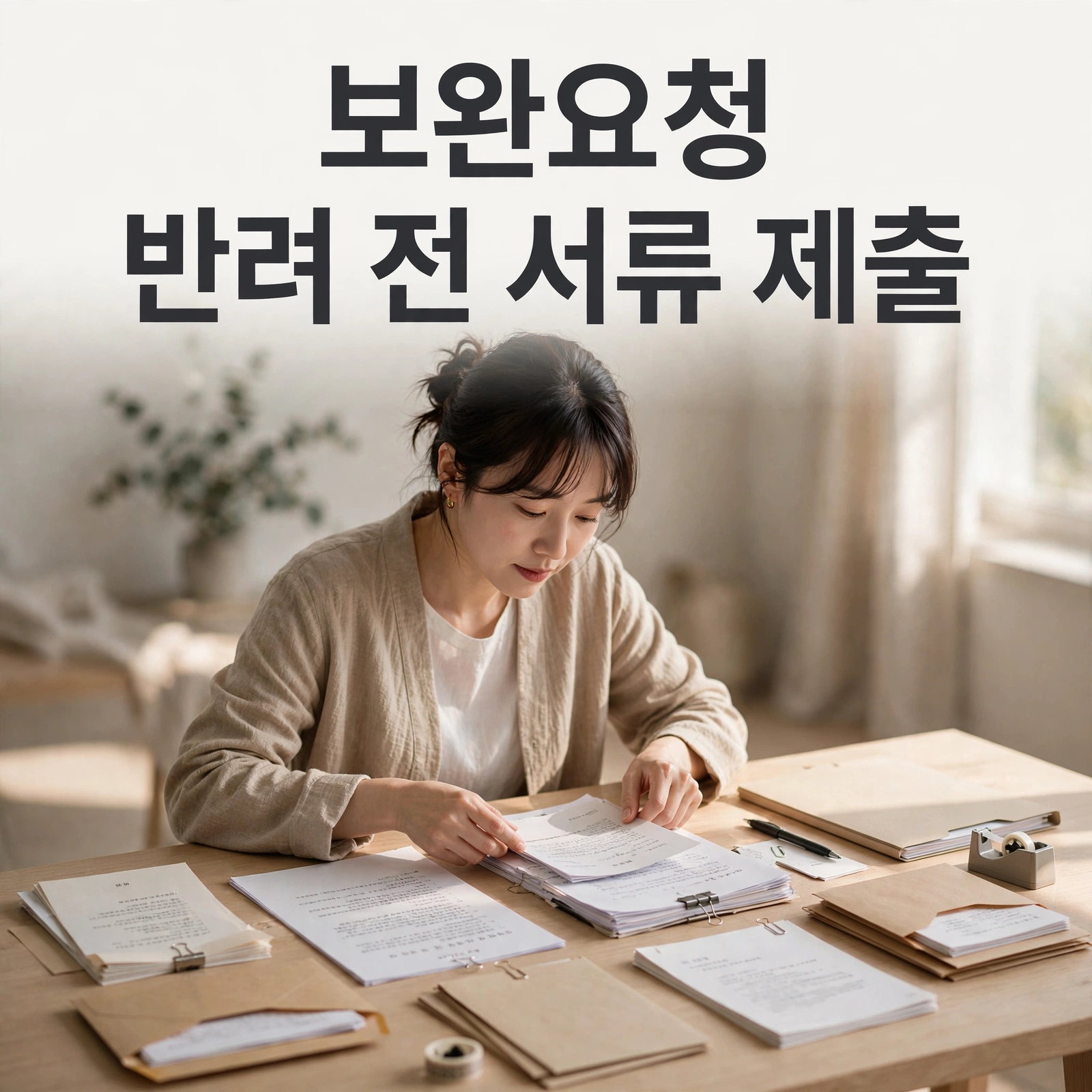 보완요청 반려 전 서류 제출 대표 이미지