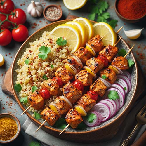 퀴노아-닭꼬치-구이