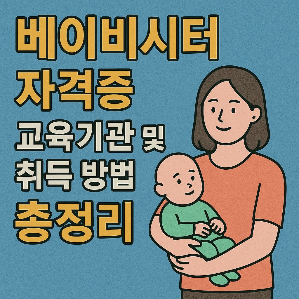 베이비시터 자격증 자격시험 교육기관 및 취득 방법 총정리