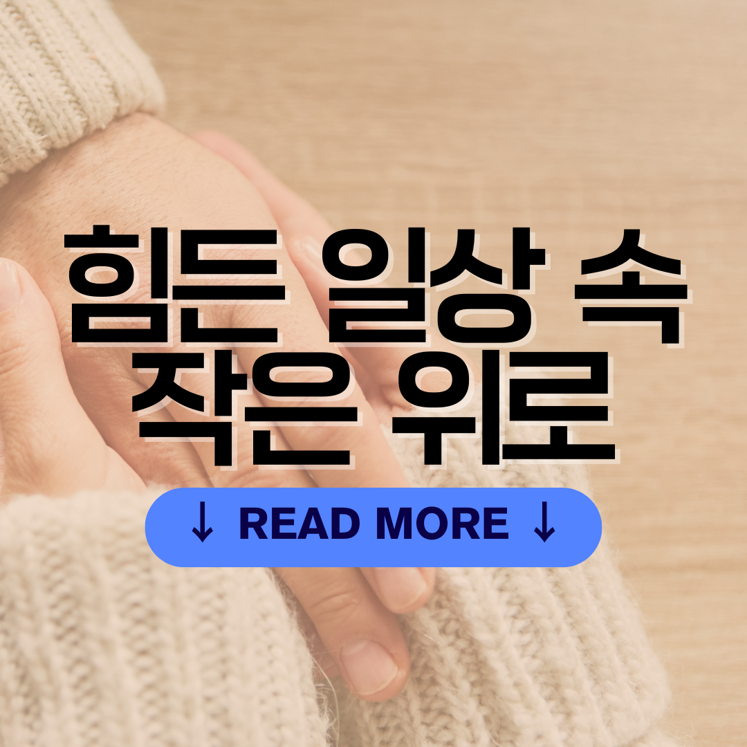 힘든 일상 속 작은 위로