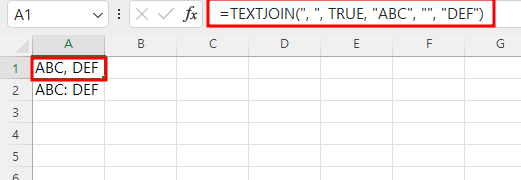 엑셀 TEXTJOIN함수 예제