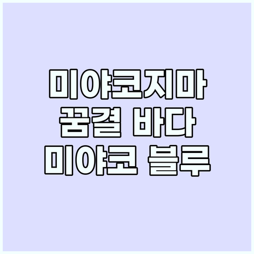 미야코지마 여행: 꿈결 같은 미야코 ..