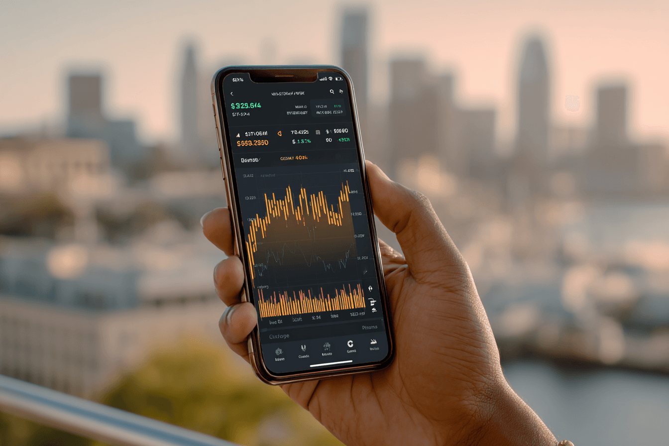 스마트폰의-주식-트레이딩-화면