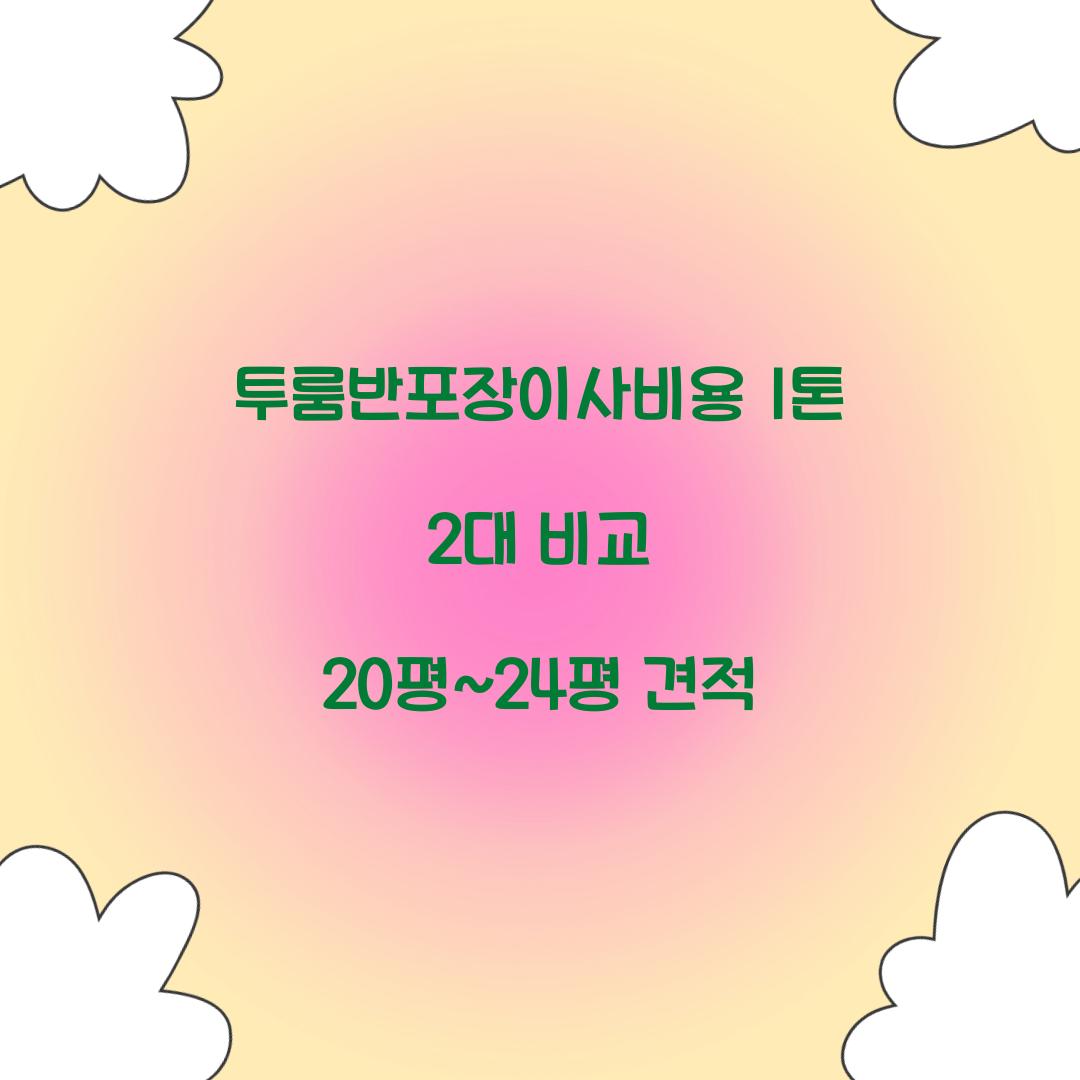 투룸반포장이사비용