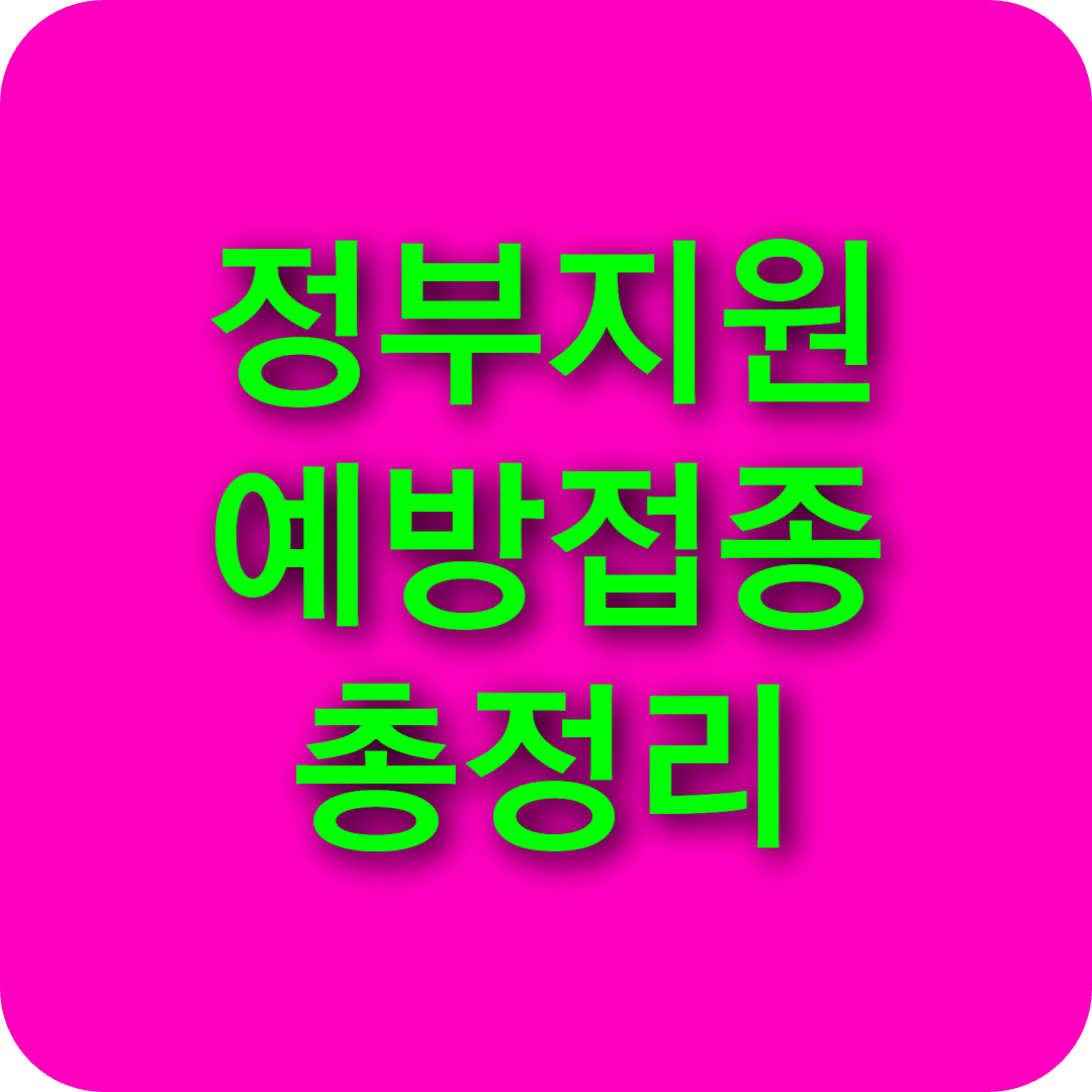 2025년 정부 지원 예방접종 총정리! 무료 접종 대상 확인하세요