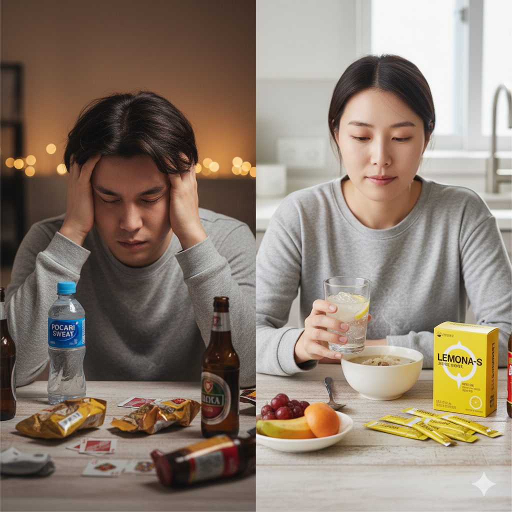 술먹고 머리아플때 예방 습관