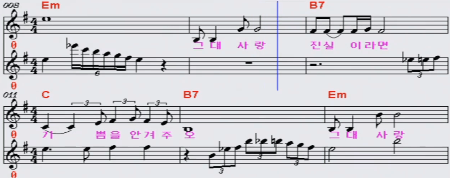 정훈희 진실 악보