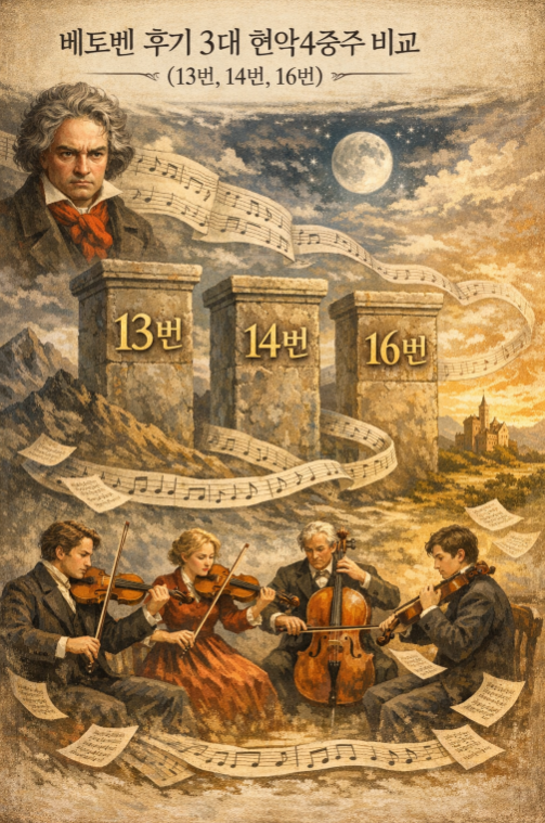 베토벤 후기 현악4중주 관련 그림
