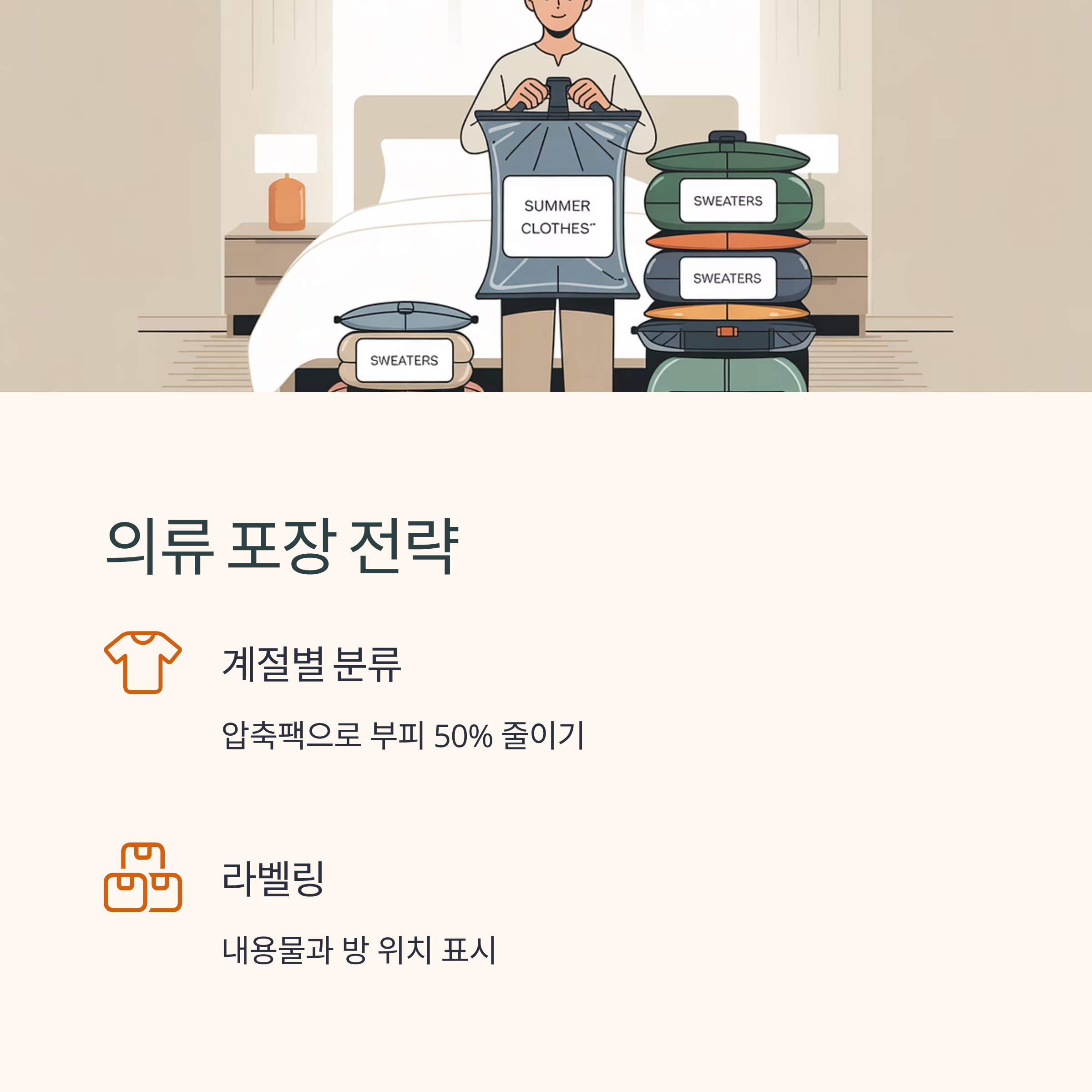 직장인 주말이사 의류 포장 전략