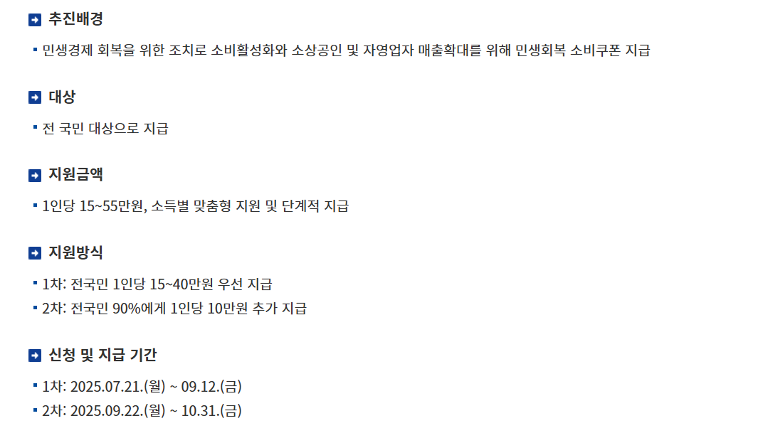 2차 민생회복지원금 신청