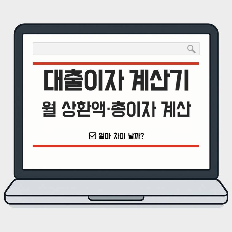 대출이자 계산기로 월 상환액과 총이자 계산 방법 및 실제 계산 예시 확인
