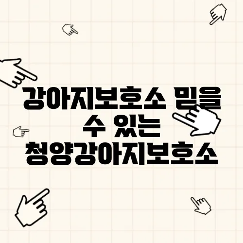 강아지보호소 믿을 수 있는 청양강아지보호소