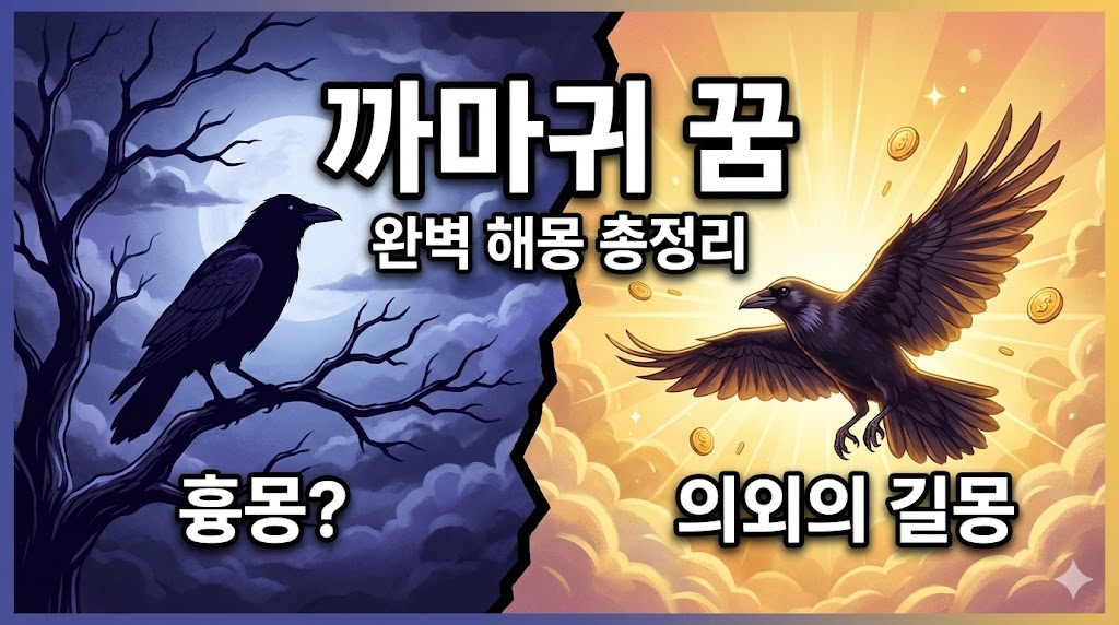 까마귀 꿈 흉몽? 의외의 길몽 완벽 해몽 총정리