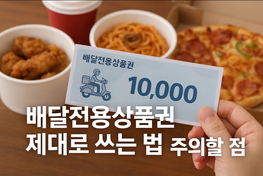 배달전용상품권 제대로 쓰는 법과 주의할 점