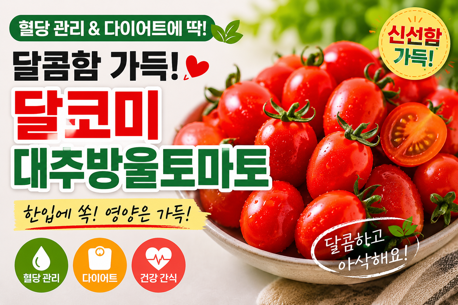 혈당 관리와 다이어트를 위해 선택한 &lsquo;대추방울토마토&rsquo;