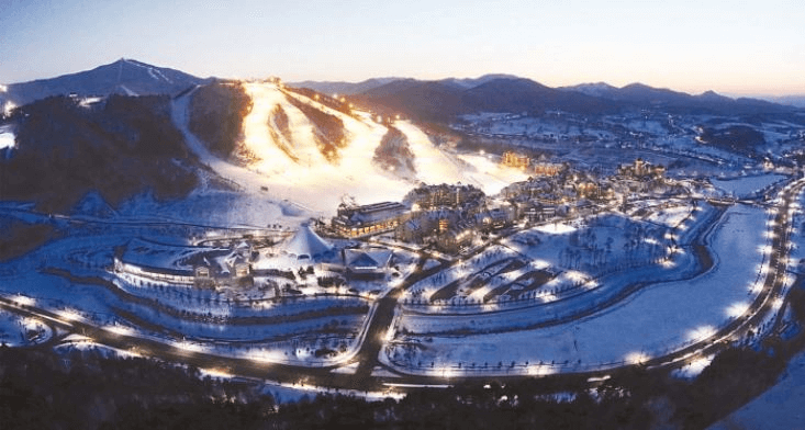 평창-스키장-야경이미지