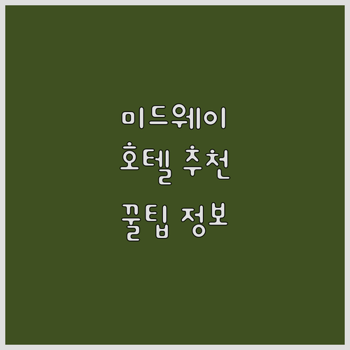 미드웨이 공항 주변 추천 호텔 조식,..