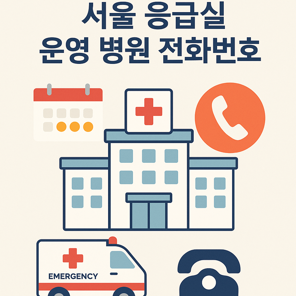 추석연휴 - 서울 응급실 운영 병원 전화번호