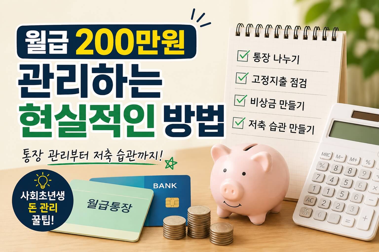 월급 200만원 관리하는 현실적인 방법 설명 이미지