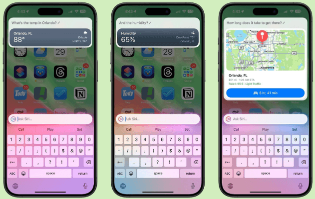 시리 음성에서 텍스트 전환