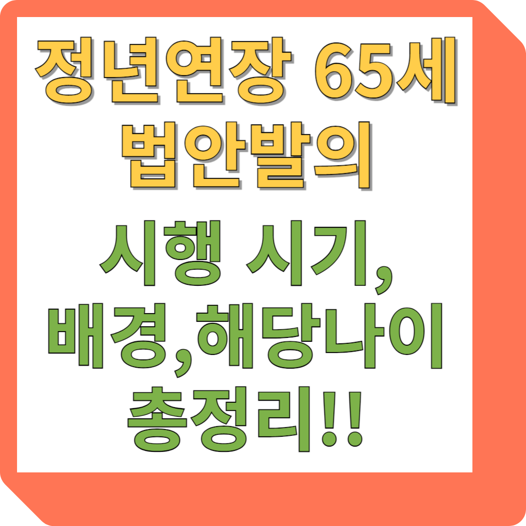 정년연장 65세