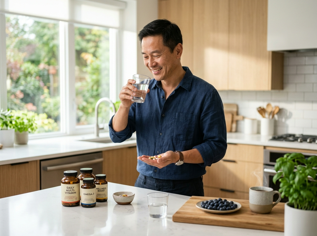 40-50대 남성 영양제 복용법 아침 식사 후