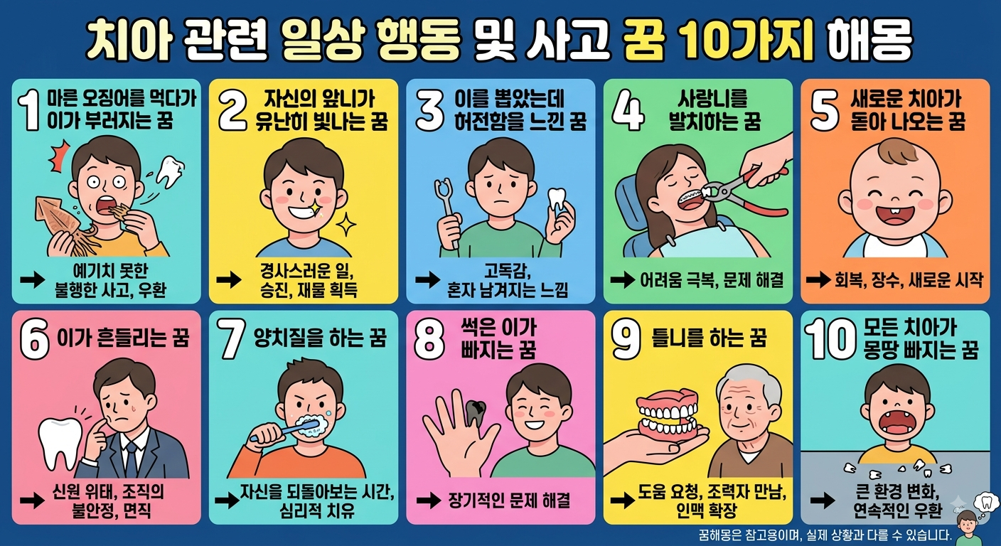 치과 치료 및 수리 관련 꿈 10가지 : 문제 해결·재정비·귀인·재물운