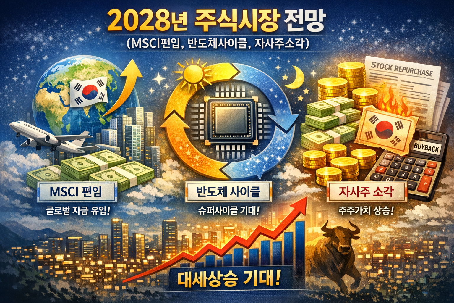 2028년 주식시장 전망 (MSCI편입, 반도체사이클, 자사주소각)