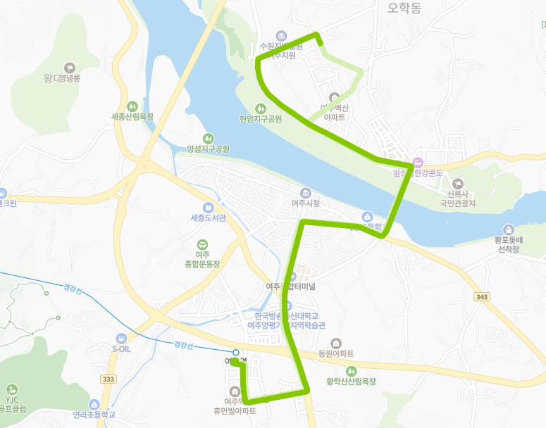 여주-903번-버스-노선-지도