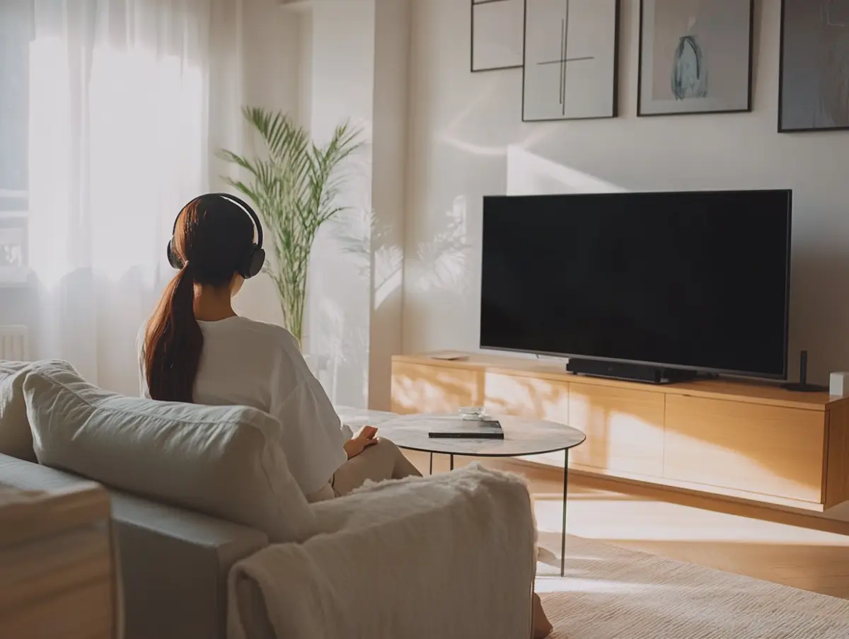 소니헤드셋끼고-모던한-거실에서-넷플릿스보는-한국여자-02