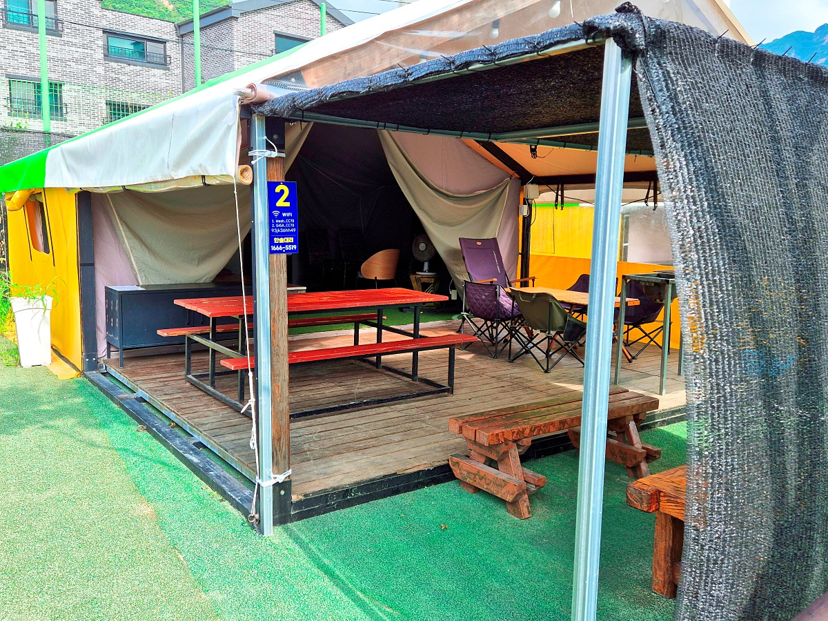 양주가볼만한곳, 송추계곡 글램핑 셀프 바베큐장: 서울근교 당일 글램핑 예약하기