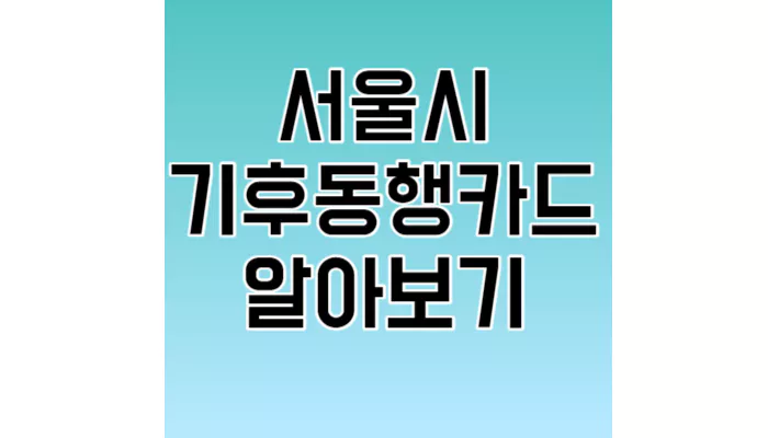 기후동행카드 섬네일