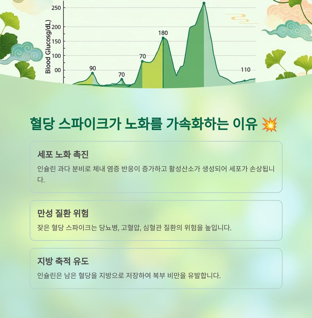 혈당 스파이크, 왜 노화를 가속화할까요?