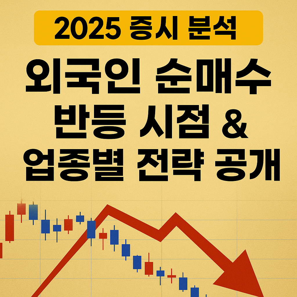 [2025 증시 분석] 외국인 순매수 흐름은? 반등 시점 &amp; 업종별 전략 공개!