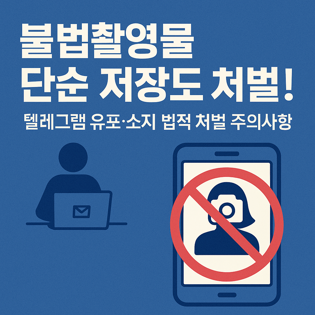 불법촬영물 단순 저장도 처벌! 텔레그램 유포&middot;소지 법적 처벌 주의사항