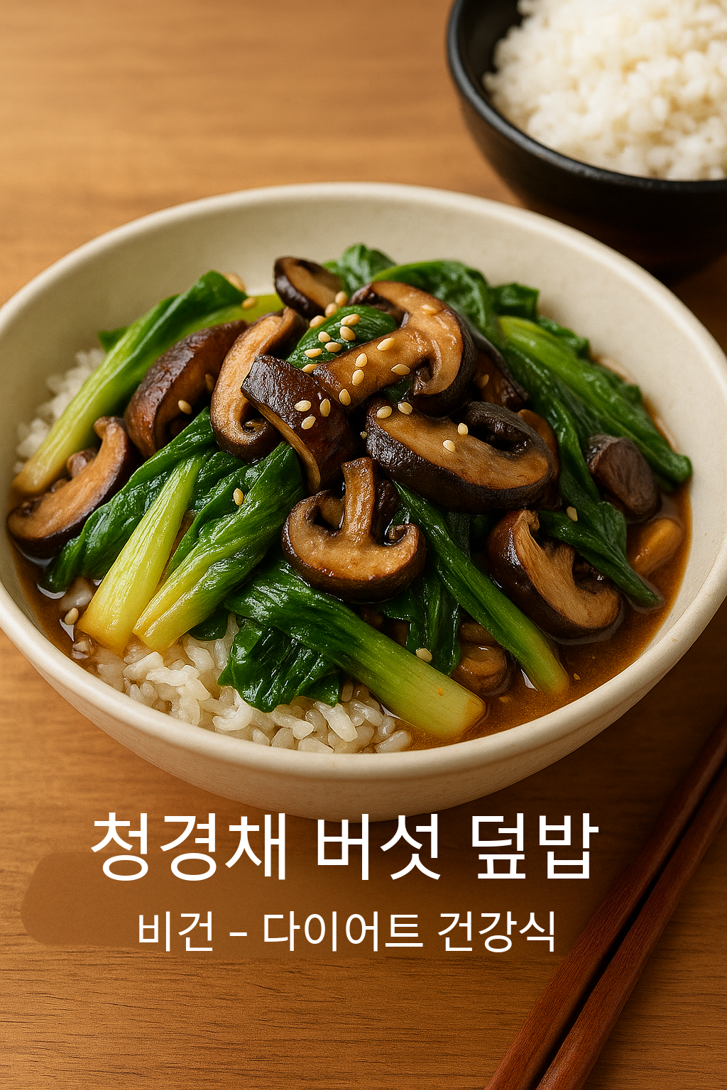 청경채 버섯 덮밥 / 비건 레시피/ 다이어트 레시피