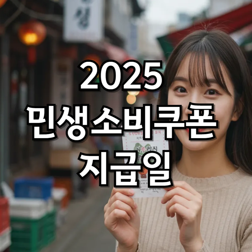 2025년 민생소비쿠폰 지급일