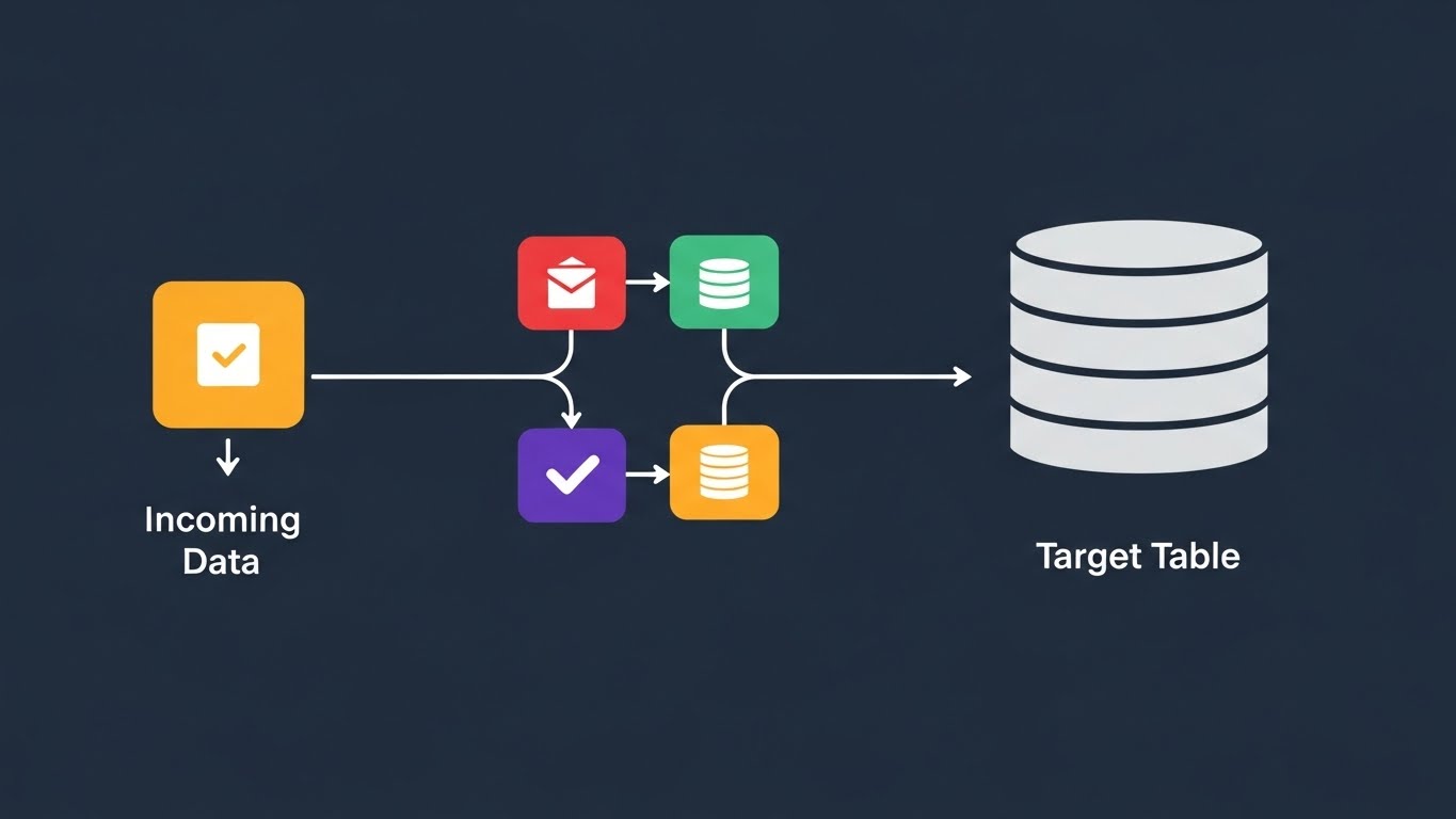 MERGE → UPSERT 개념도