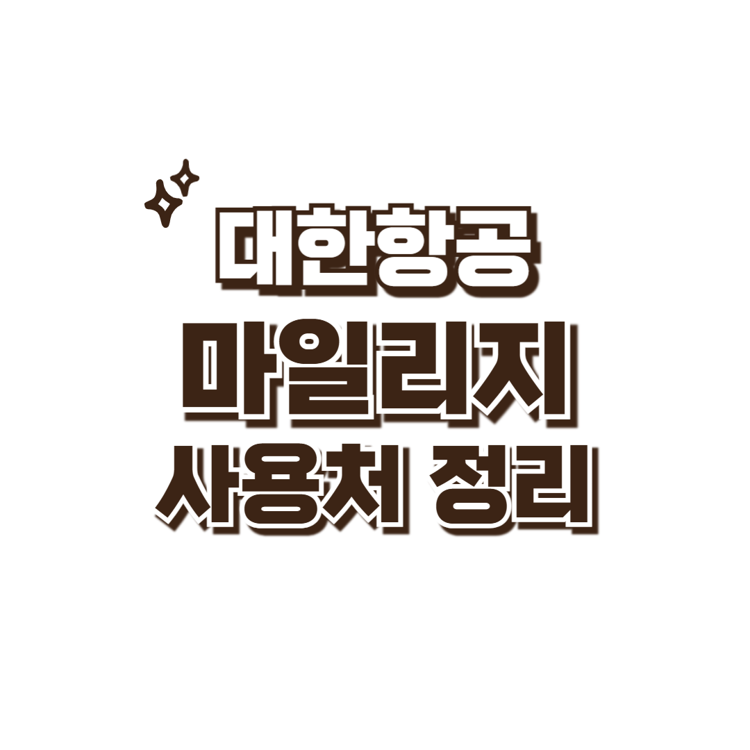 대한항공 마일리지 사용처 썸네일